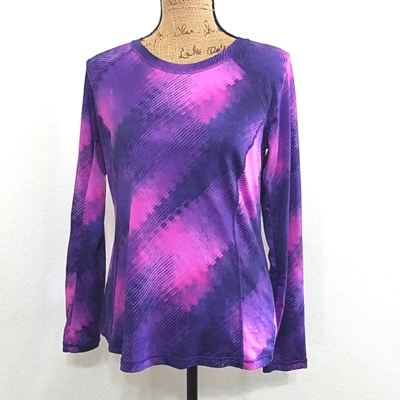 Xersion Tops - JCP Xersion pink  purple long sleeve workout top Med.